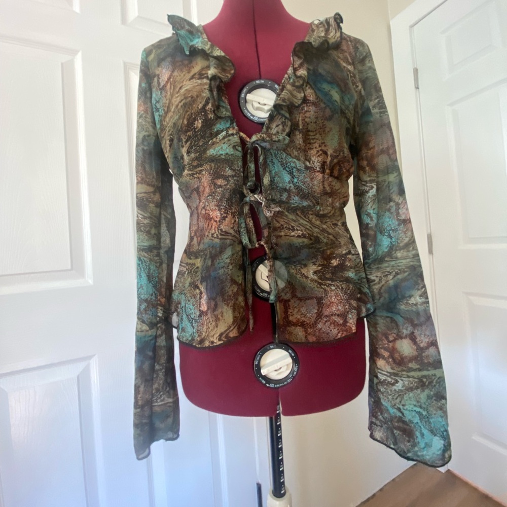 Long Sleeve Mesh Top